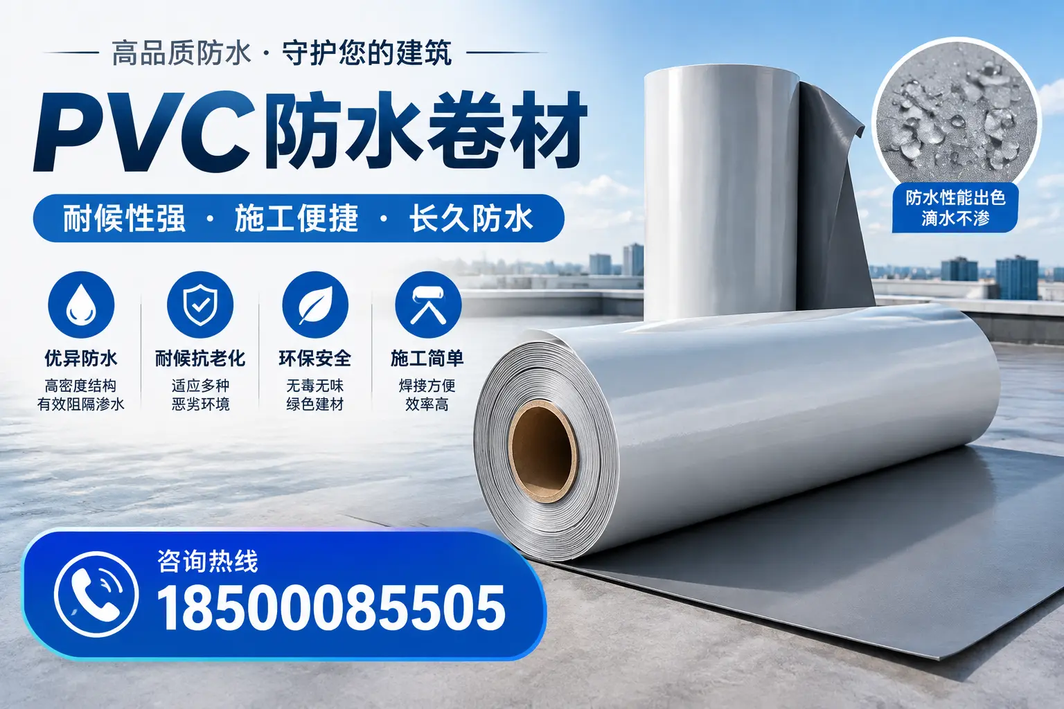 pvc防水卷材在海北的行业应用前景分析